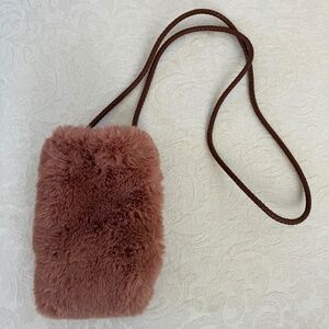 The Cashmere Project Faux Fur Small Crossbody Bag Phone Bag